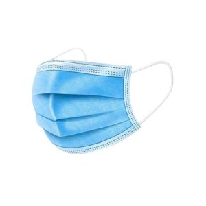 Non-Woven Face Masks, Blue/Black, 3-Ply