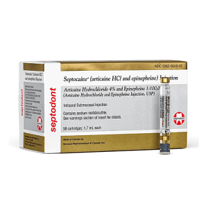 Septocaine (Articaine HCI and Epinephrine) Gold