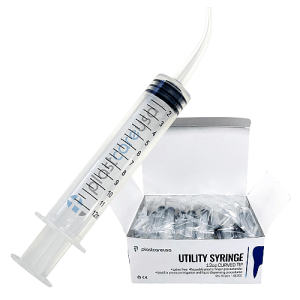 Plastcare Utility Syringes,12cc, Curved Tips